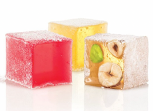 Load image into Gallery viewer, HAZERBABA ASSORTED WOODEN DRUM TURKISH DELIGHT 454GR