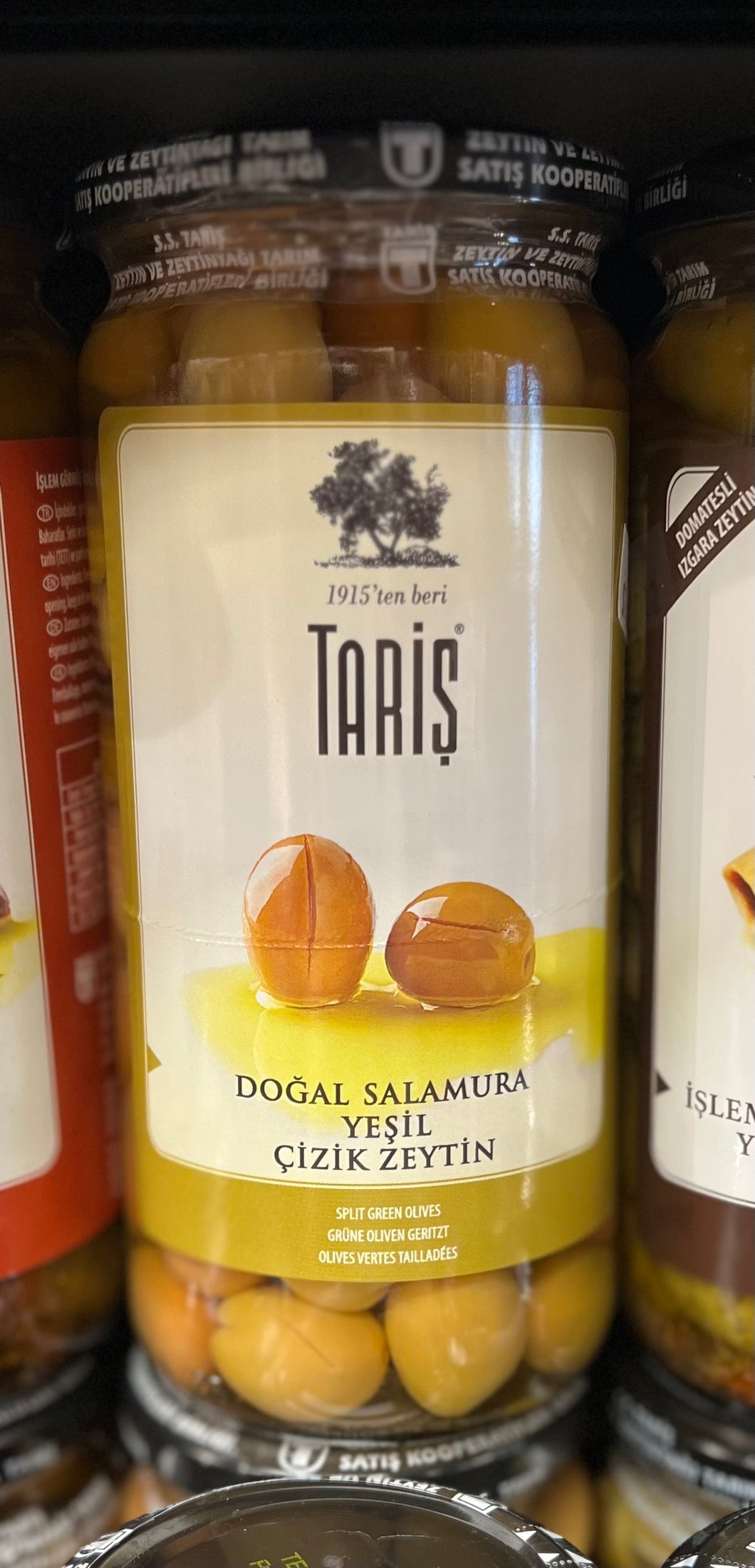 TARIS SPLIT (CIZIK) GREEN OLIVES 500cc