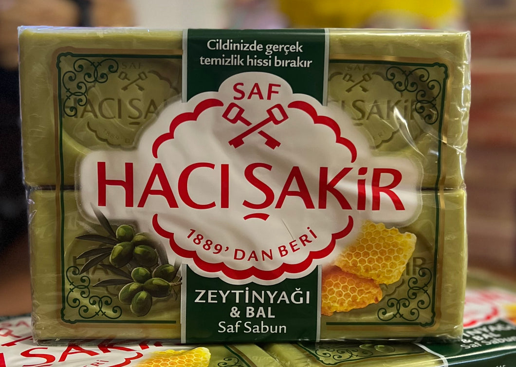 HACI SAKIR OLIVE OIL & HONEY BATH SOAP (4x150g)