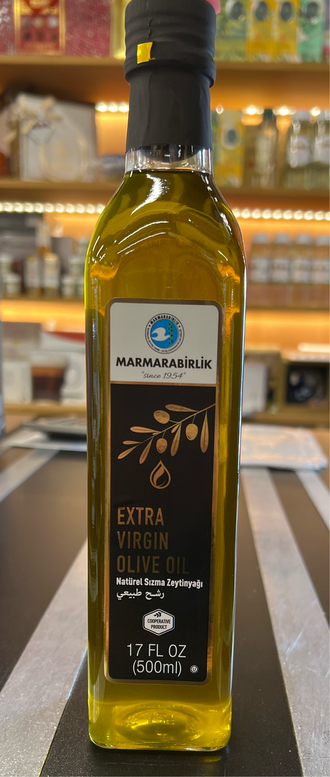 MARMARABIRLIK EXTRA VIRGIN OLIVE OIL 500ML GLASS