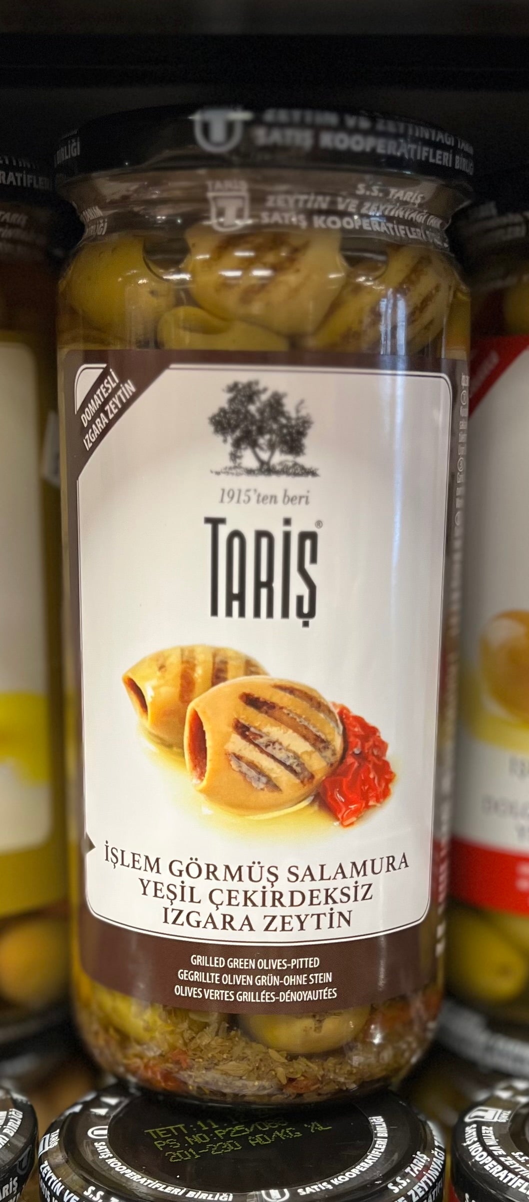TARIS GRILLED GREEN OLIVES 500cc