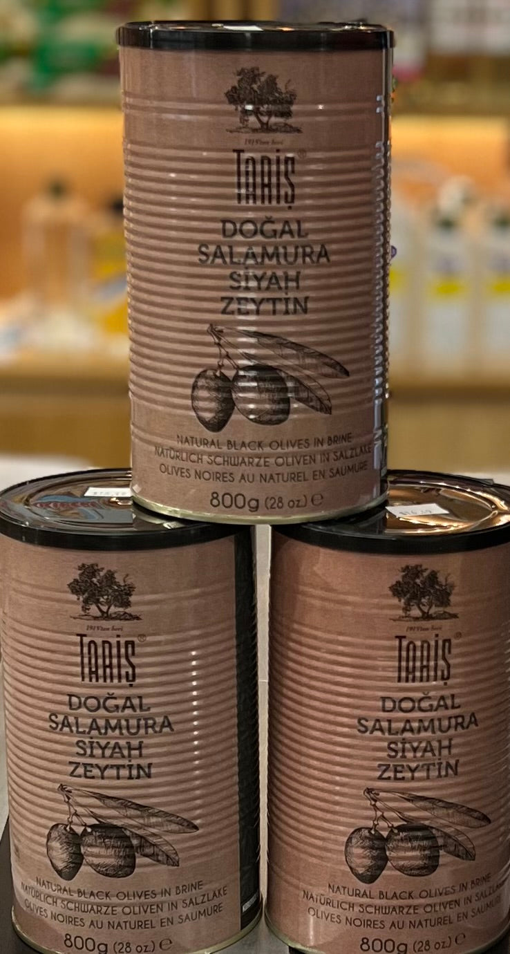 TARIS NATURAL BLACK OLIVES IN BRINE 800gr