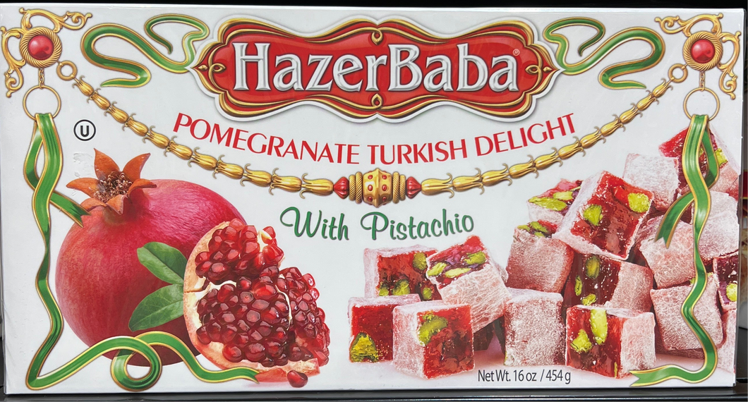 Hazerbaba Pistachio & Pomegranate Turkkish Delight 454gr