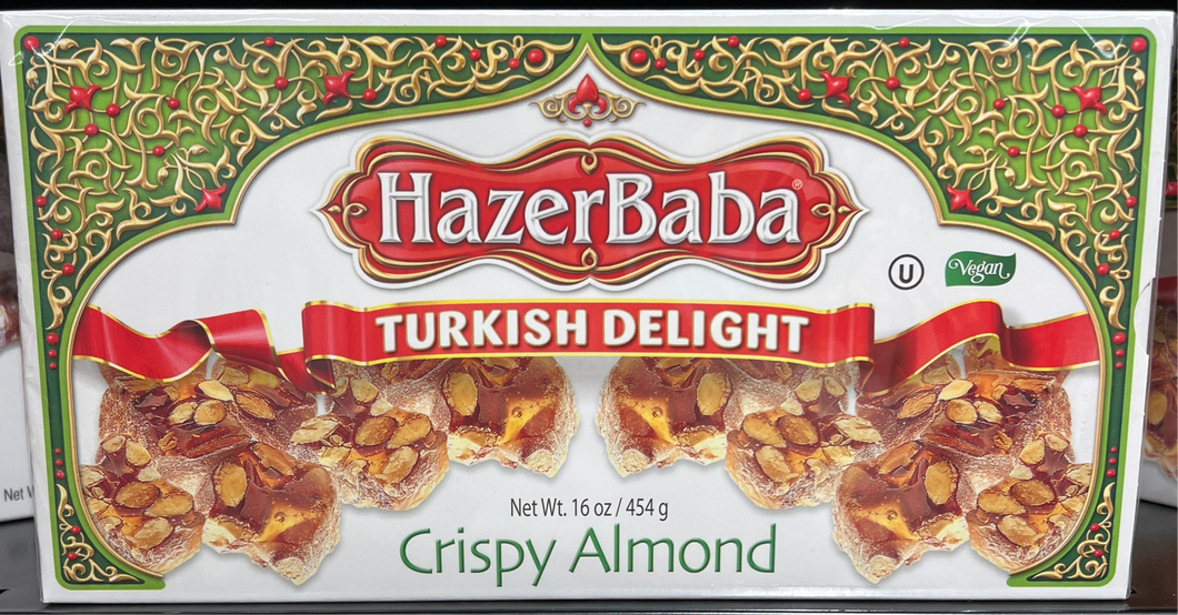 Hazerbaba Turkish Delight with Almond 454gr