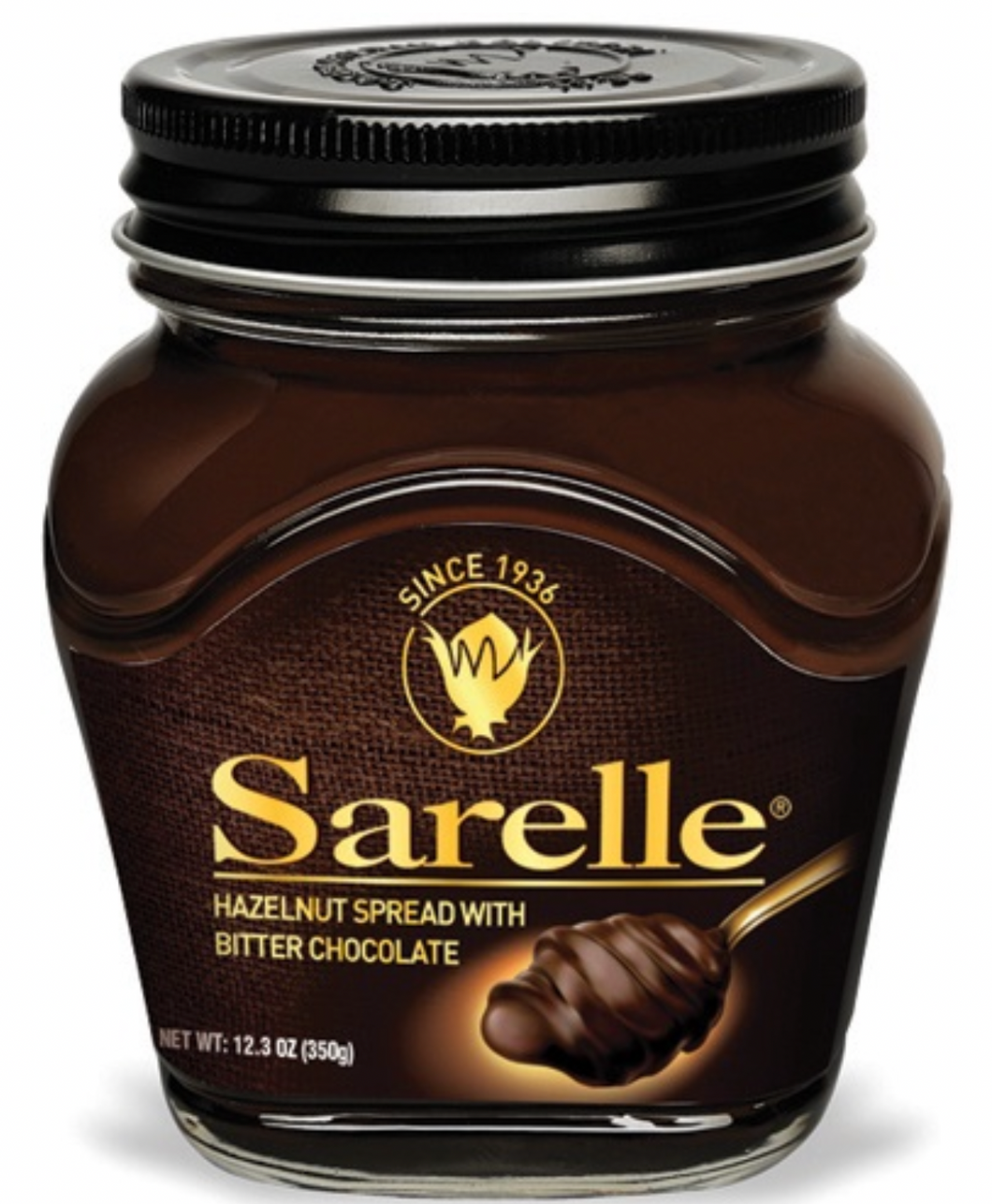 SARELLE HAZELNUT SPREAD W/BITTER CHOCOLATE 350g