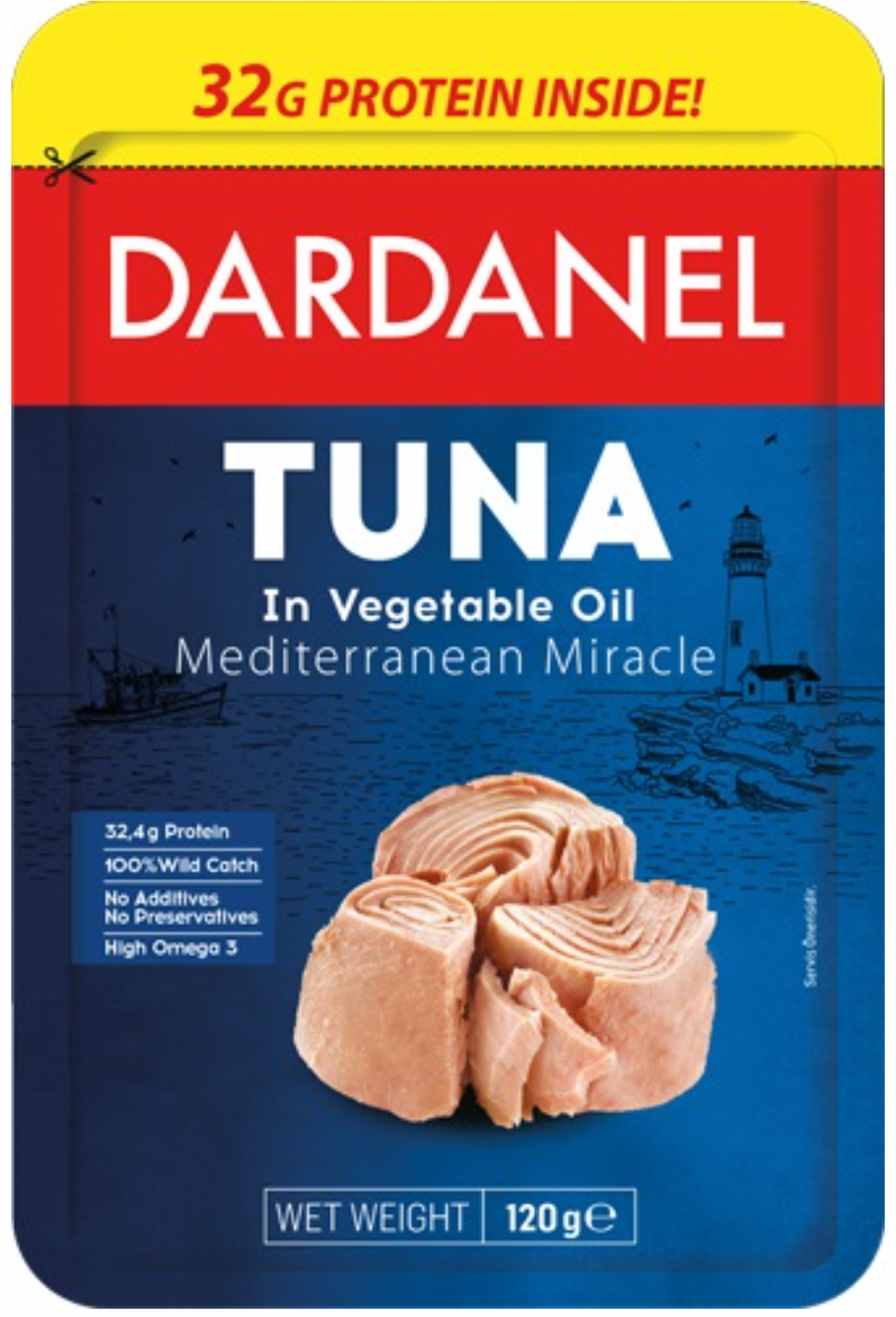 DARDANEL TUNA IN SUNFLOWER OIL POUCH 120GR