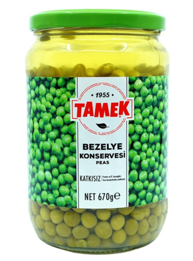 TAMEK GREEN PEAS 720ML GLASS