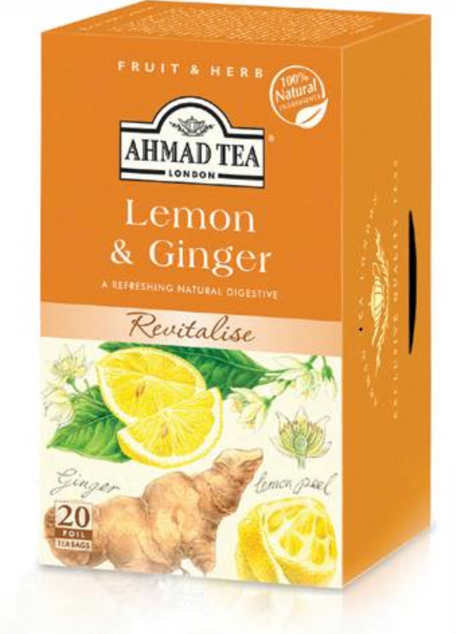 Ahmad Lemon/Ginger Herbal Tea 20TB