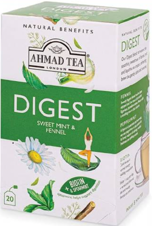 Ahmad Natural Benefits- Digest Tea 20TB