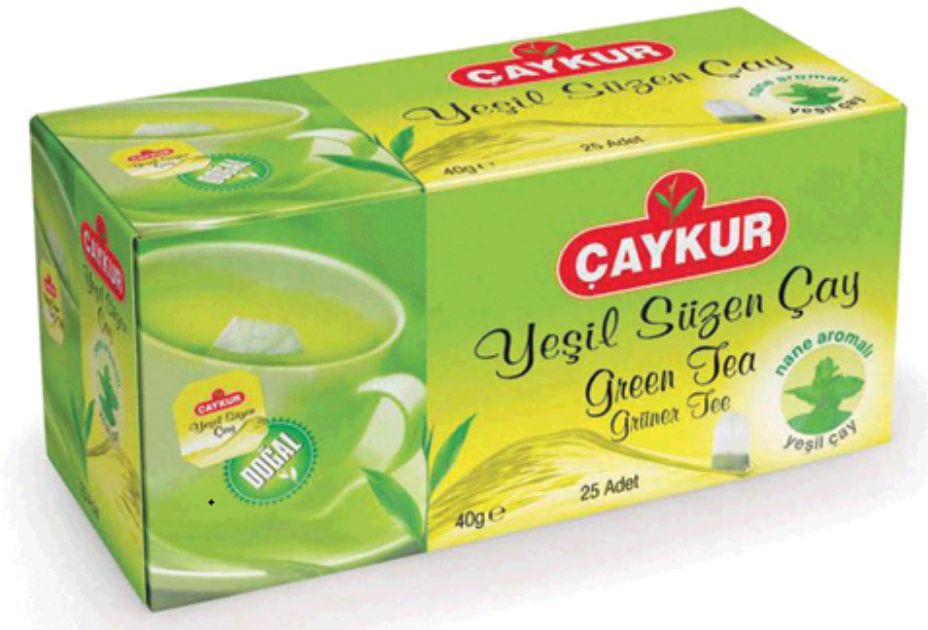 CAYKUR YESIL CAY (GREEN TEA) SUZME POSET 40GR