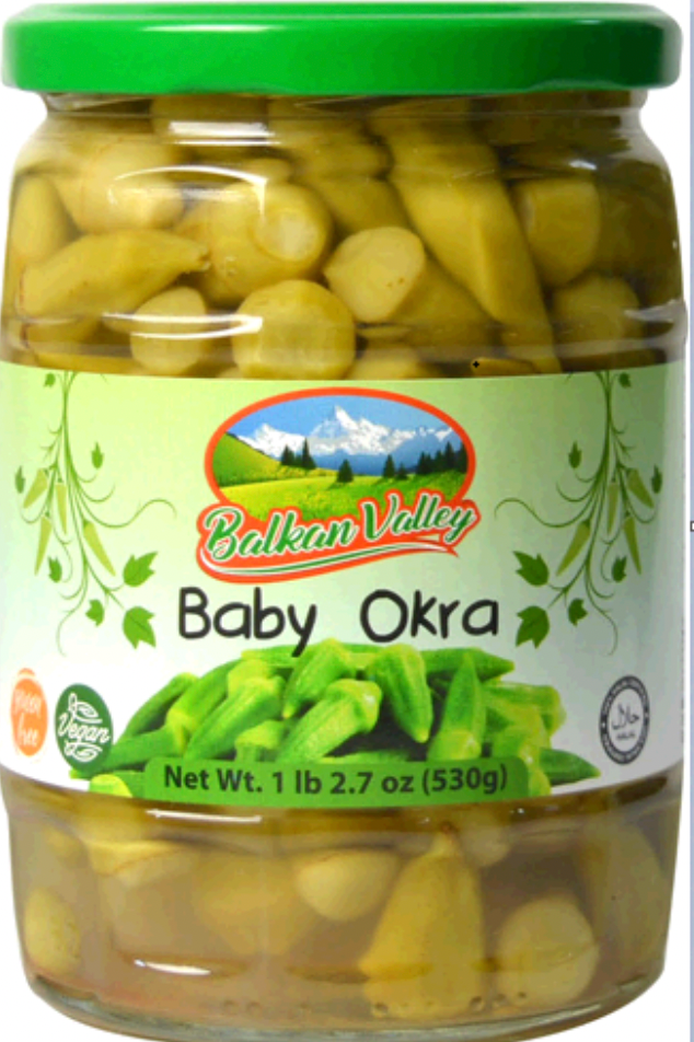 BALKAN VALLEY BABY OKRA IN BRINE 550GR GLASS