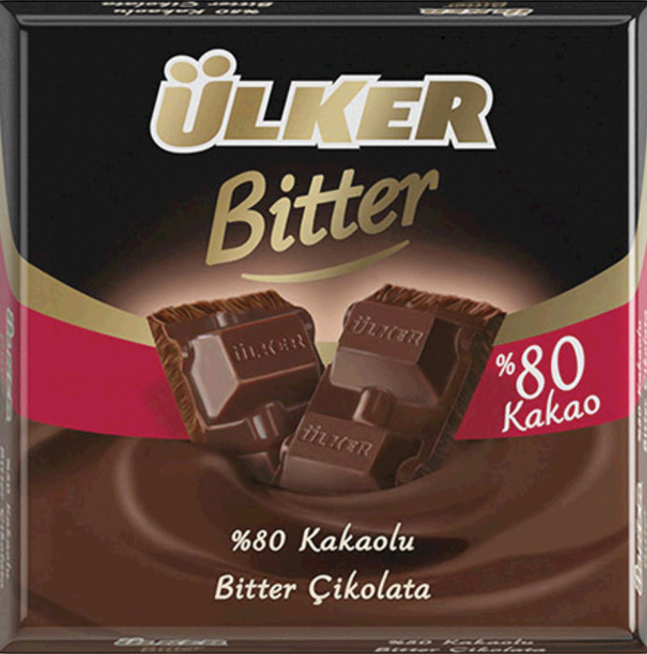 ULKER BITTER CHOCOLATE BARS 80% 60GR