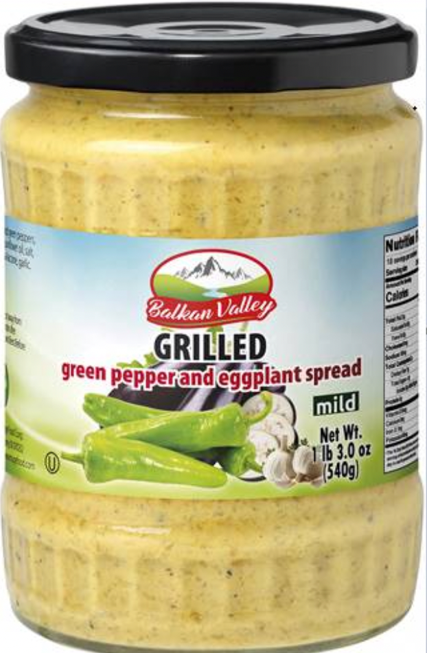 BALKAN VALLEY GREEN PEPPER & EGGPLANT SPREAD 540g