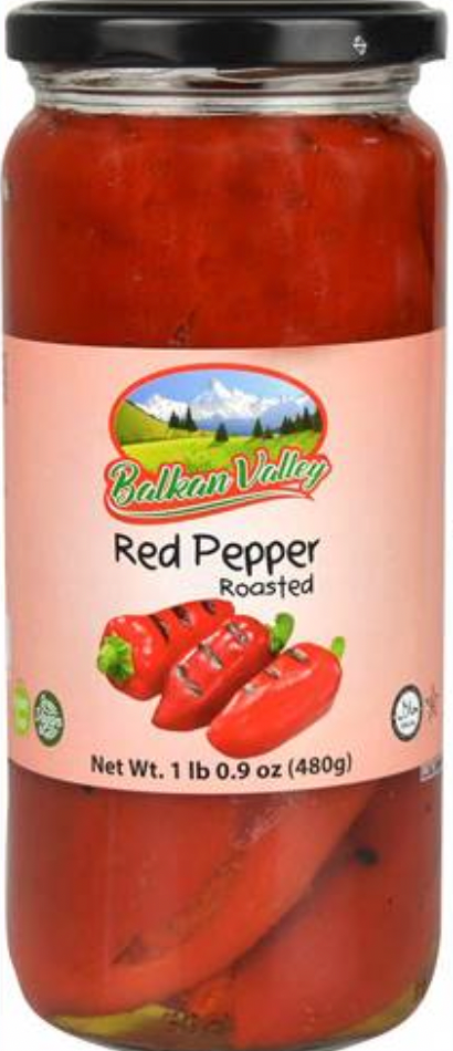 BALKAN VALLEY ROASTED RED PEPPER 480GR