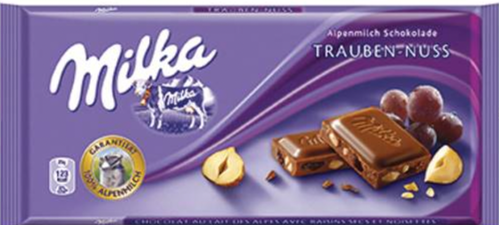 MILKA RAISINS & NUTS CHOCOLATE BARS 100GR