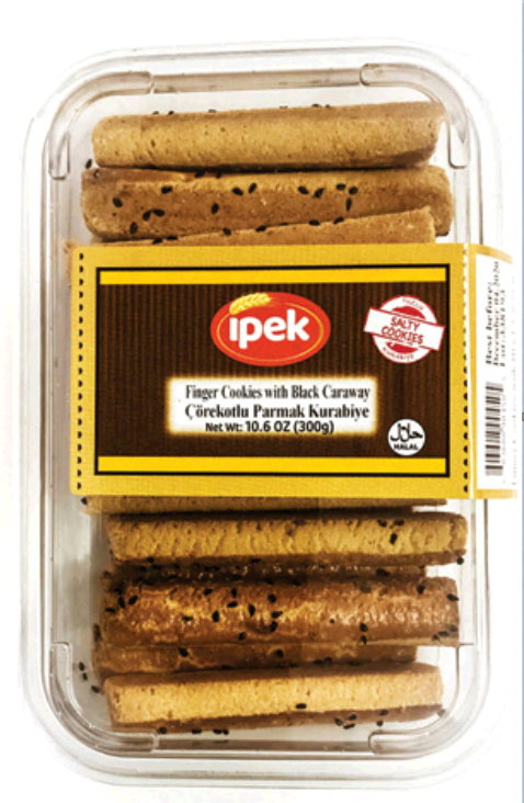 IPEK FINGER COOKIES WITH BLACK CARAWAY 300GR