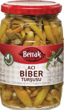 Load image into Gallery viewer, BERRAK HOT PEPPER PICKLES 330g GLASS
