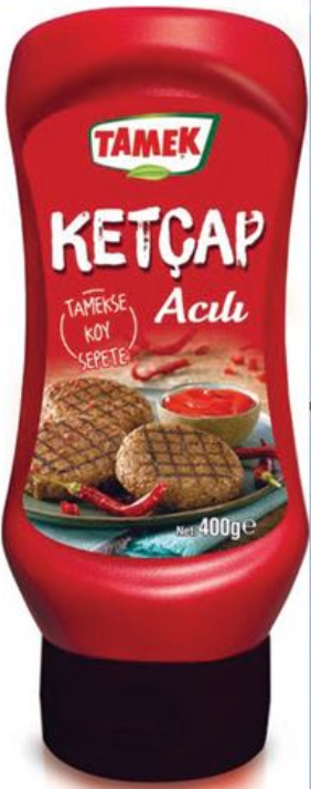 TAMEK KETCHUP HOT 355GR PLASTIC