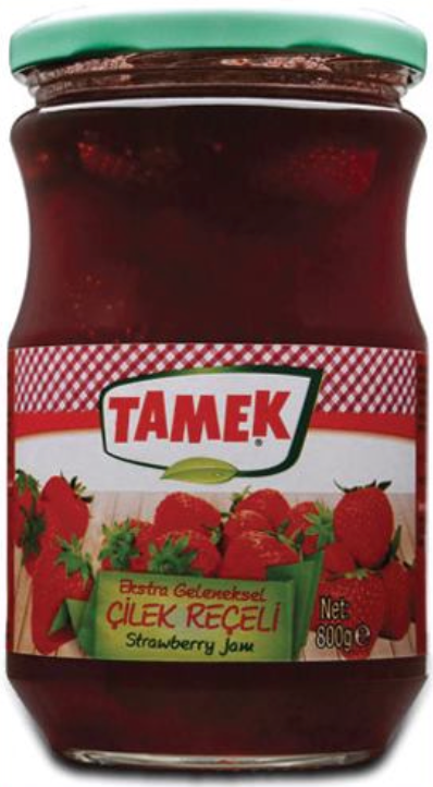 TAMEK STRAWBERRY JAM 800GR GLASS