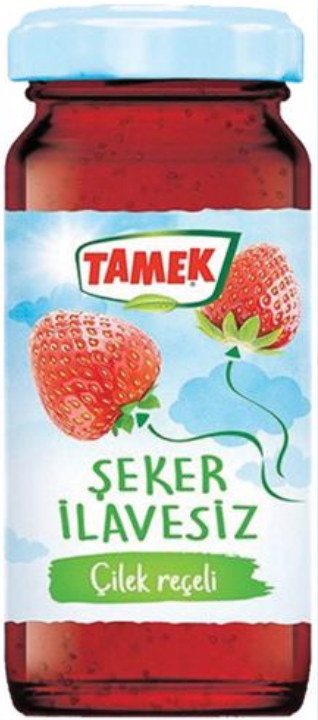 TAMEK SUGAR FREE STRAWBERRY JAM 290GR GLASS