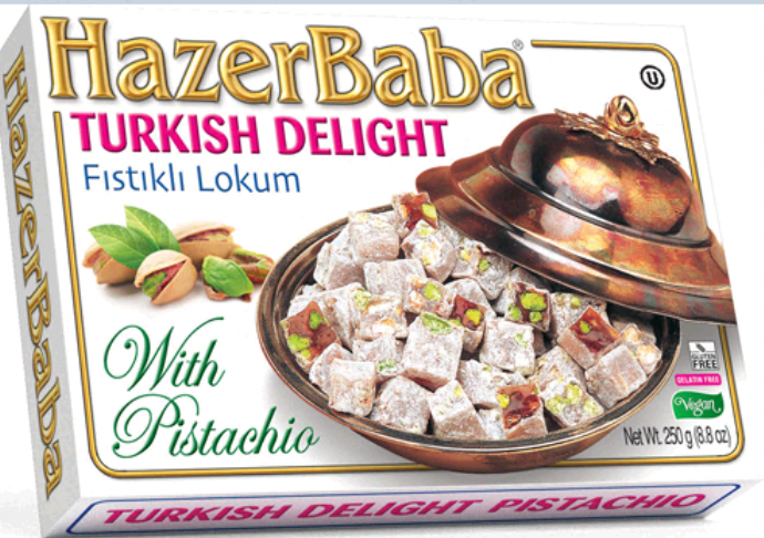 HAZERBABA TURKISH DELIGHT w/ PISTACHIO 250GR