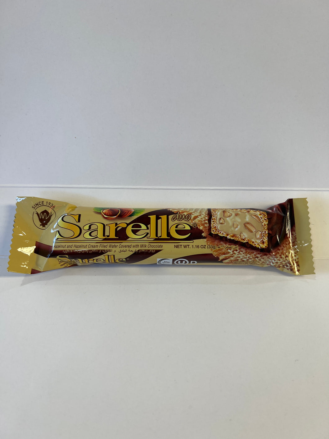 SARELLE DUO HAZELNUT AND HAZELNUT CREAM WAFER  33gr